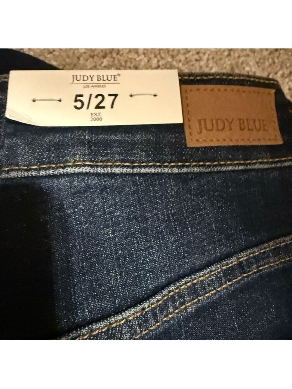 Judy Blue Tummy Control Dark Blue Skinny Jeans NWT - Picture 5 of 7